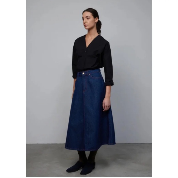 B Sides Simone skirt in Rinse Indigo - Picture 7 of 11